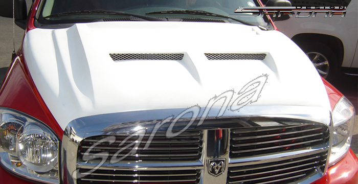 Custom Dodge Ram Pick Up Hood  Truck (2002 - 2008) - $970.00 (Manufacturer Sarona, Part #DG-001-HD)